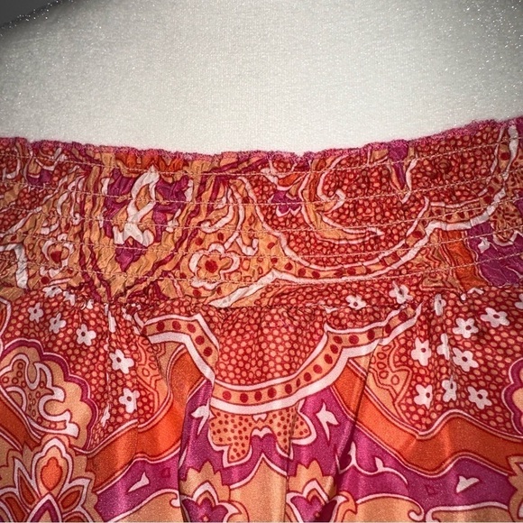 CALYPSO ST BARTH Orange pink Paisley Silk dress size small - Picture 7 of 9